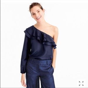 J Crew one shoulder blouse